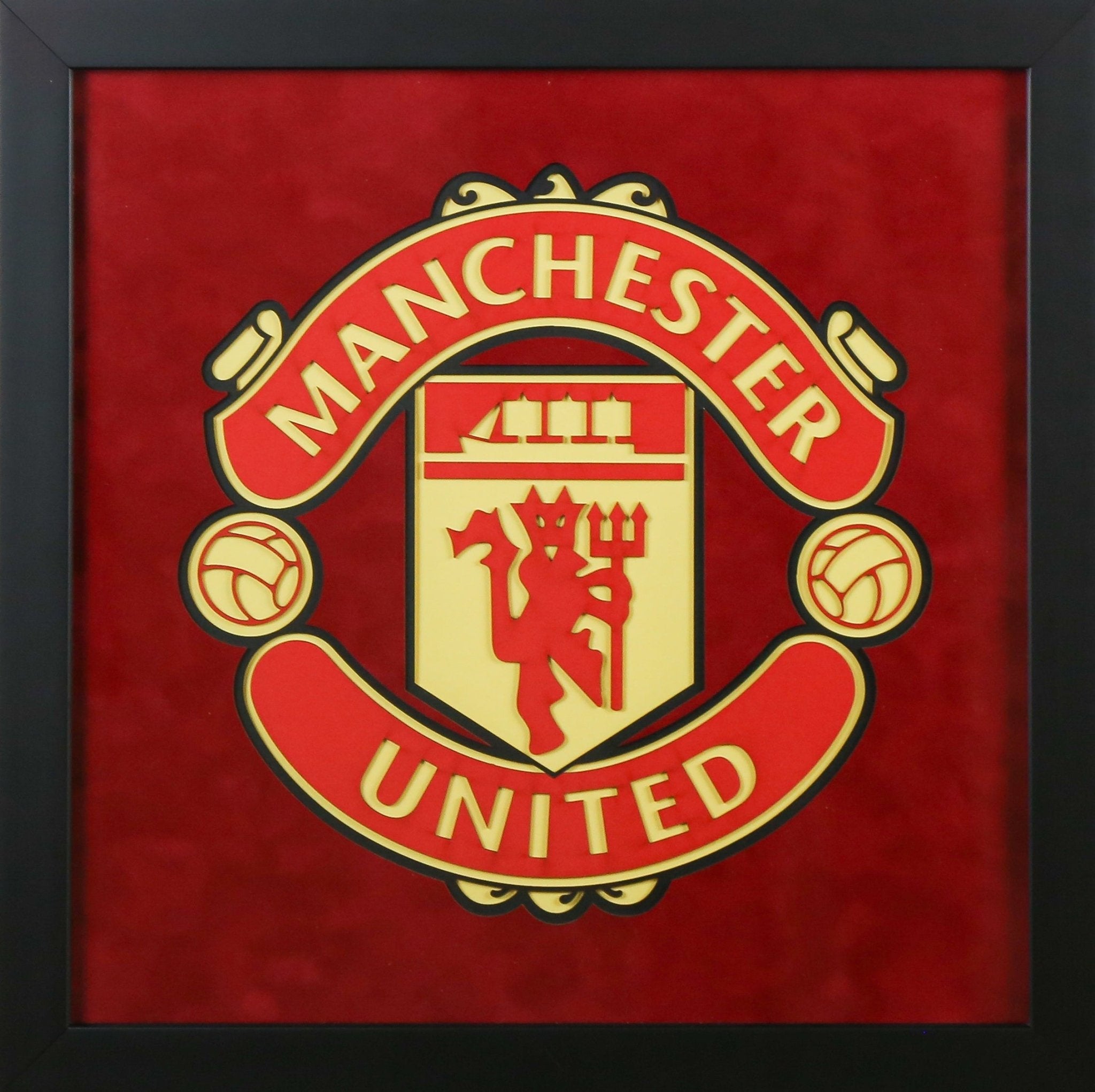 Man United Hand Made Crest - Memorabilia Framers Shop
